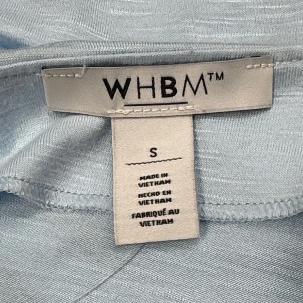 Light Blue Wrap-Front Long Sleeve Women's Top_7